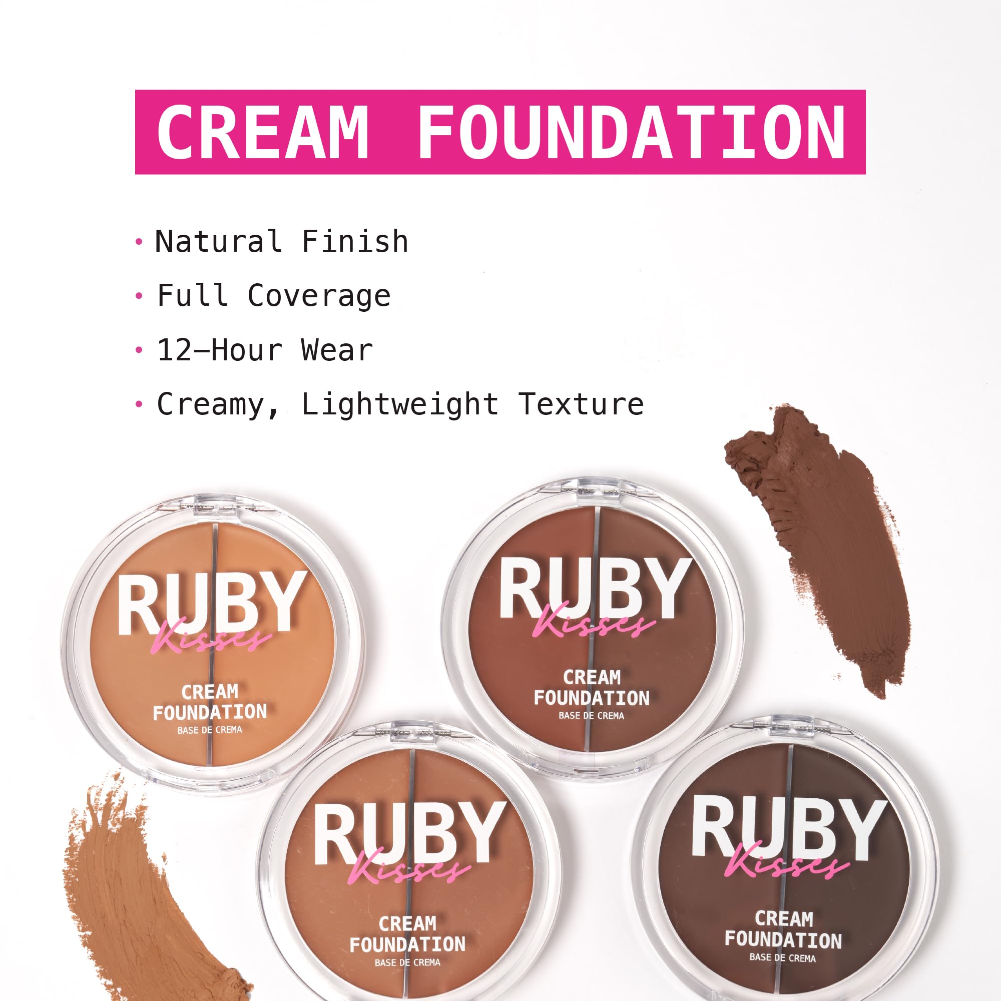 3D FACE CREATOR (RDF13) - Ruby Kisses HD 2 Color Foundation + Concealer