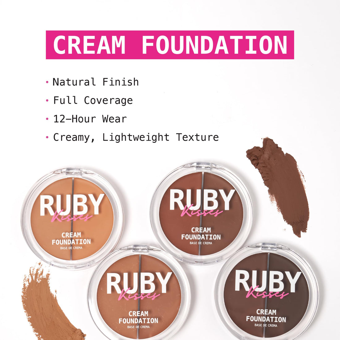 3D FACE CREATOR (RDF10) - Ruby Kisses HD 2 Color Foundation + Concealer