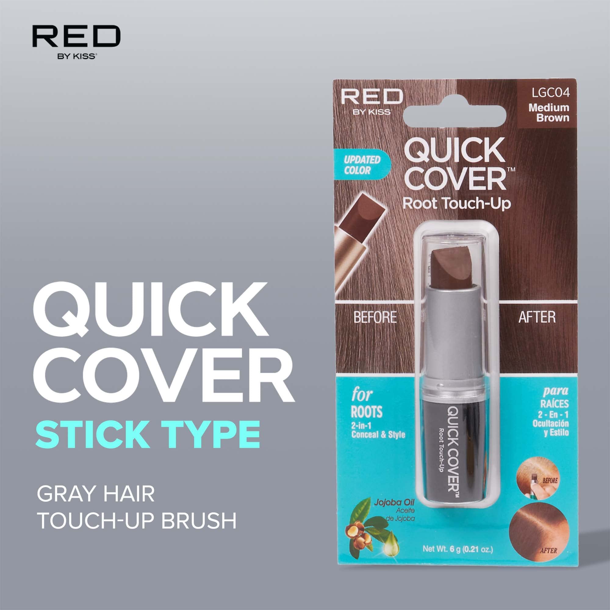 KISS Quick Cover Gray Hair Touch Up Stick (Brown)