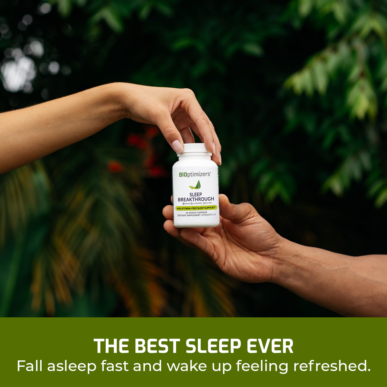 BiOptimizers Sleep Breakthrough Capsules - Natural Support Supplement | Calming Relief Aid for Adults | Non-Habit Forming | 60 Capsules