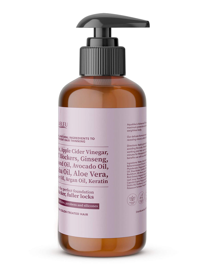 Aquableu Advanced Therapy Anti-Thinning Conditioner – 14 All-Natural Ingredients to Fight Hair Thinning – Maximum Protection – Biotin, ACV, DHT Blockers – Sulfate Free – Colour Safe – 16oz