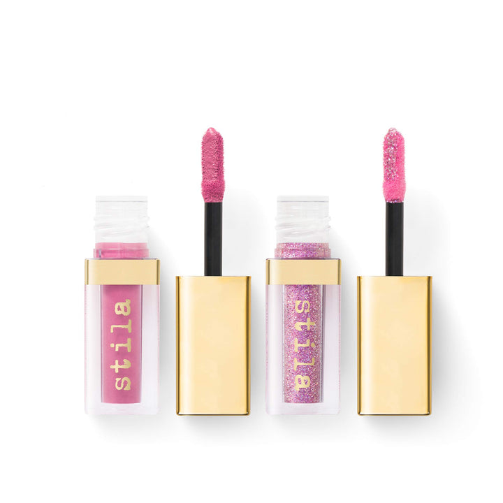 Double Dip - Suede Shade and Glitter & Glow Liquid Eye Shadows, Pink Martini, 0.14 fl. oz.