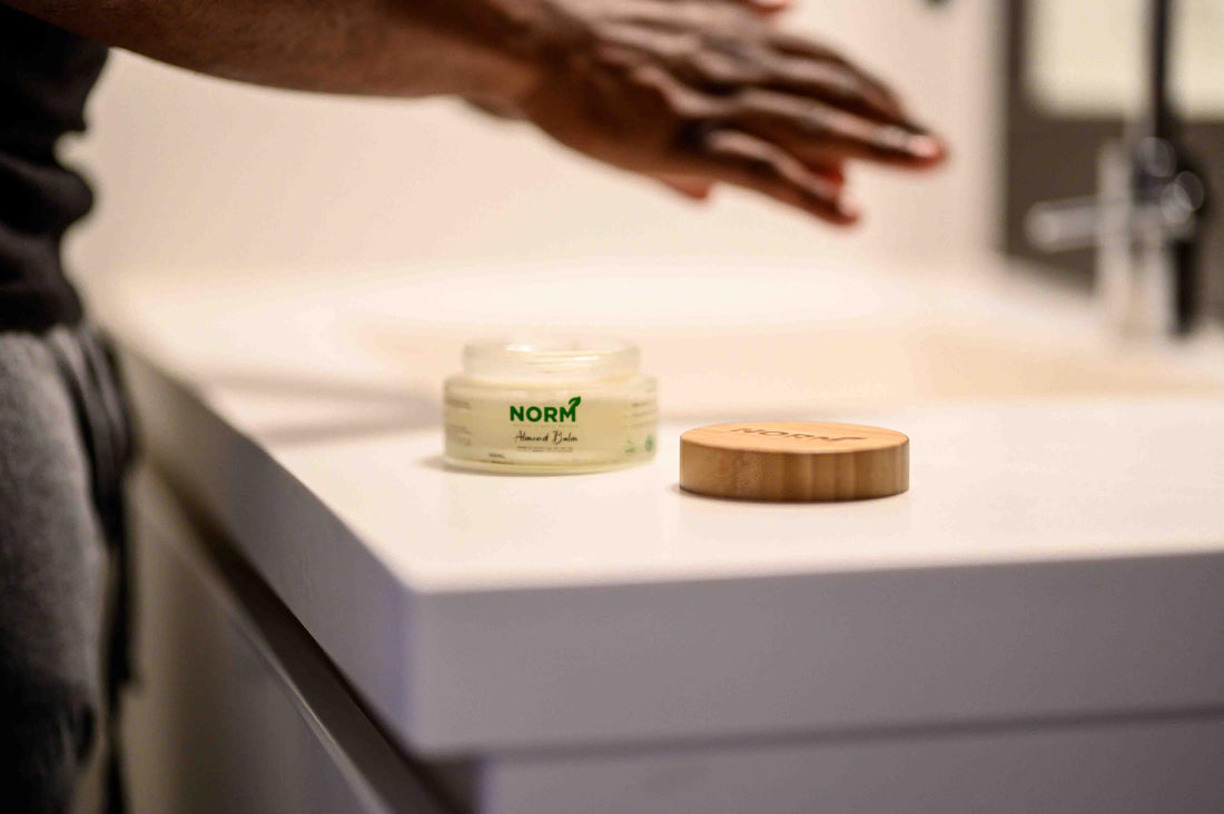 Natural Organic Matters Almond Hand & Body Balm With 100% Natural Ingredients, Eco-Friendly Recyclable Glass Container With Bamboo Lid, Cruelty-Free - 30ml