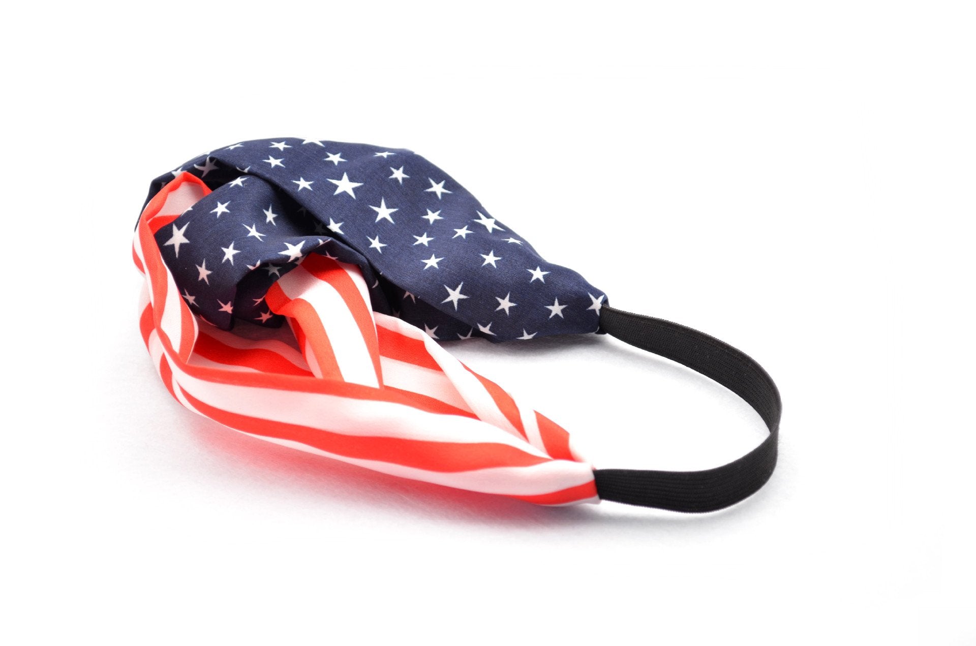 Tovip 2Pcs New American Flag Headband Usa 4Th Of July Head Wrap Fashion Elastic Hair Bands Bandana Turban Hair Accessories