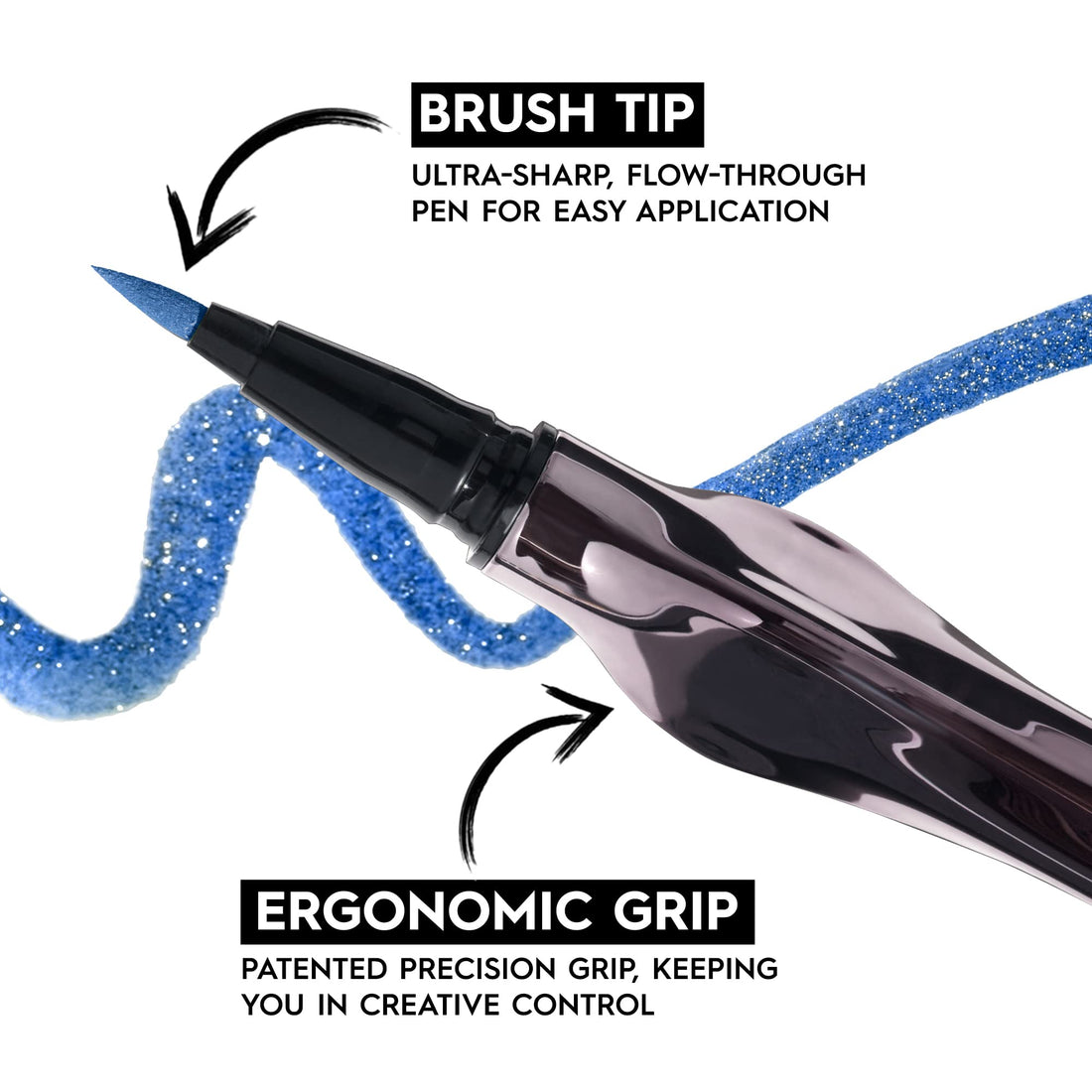 Urban Decay 24/7 Inks Liquid Eyeliner Pen (Zero - Matte Black, Brush Tip Eye Liner), Water-Resistant, Smudge-Resistant, Vibrant Colored Liner, Ergonomic Precision Grip, Vegan - 0.01 fl oz