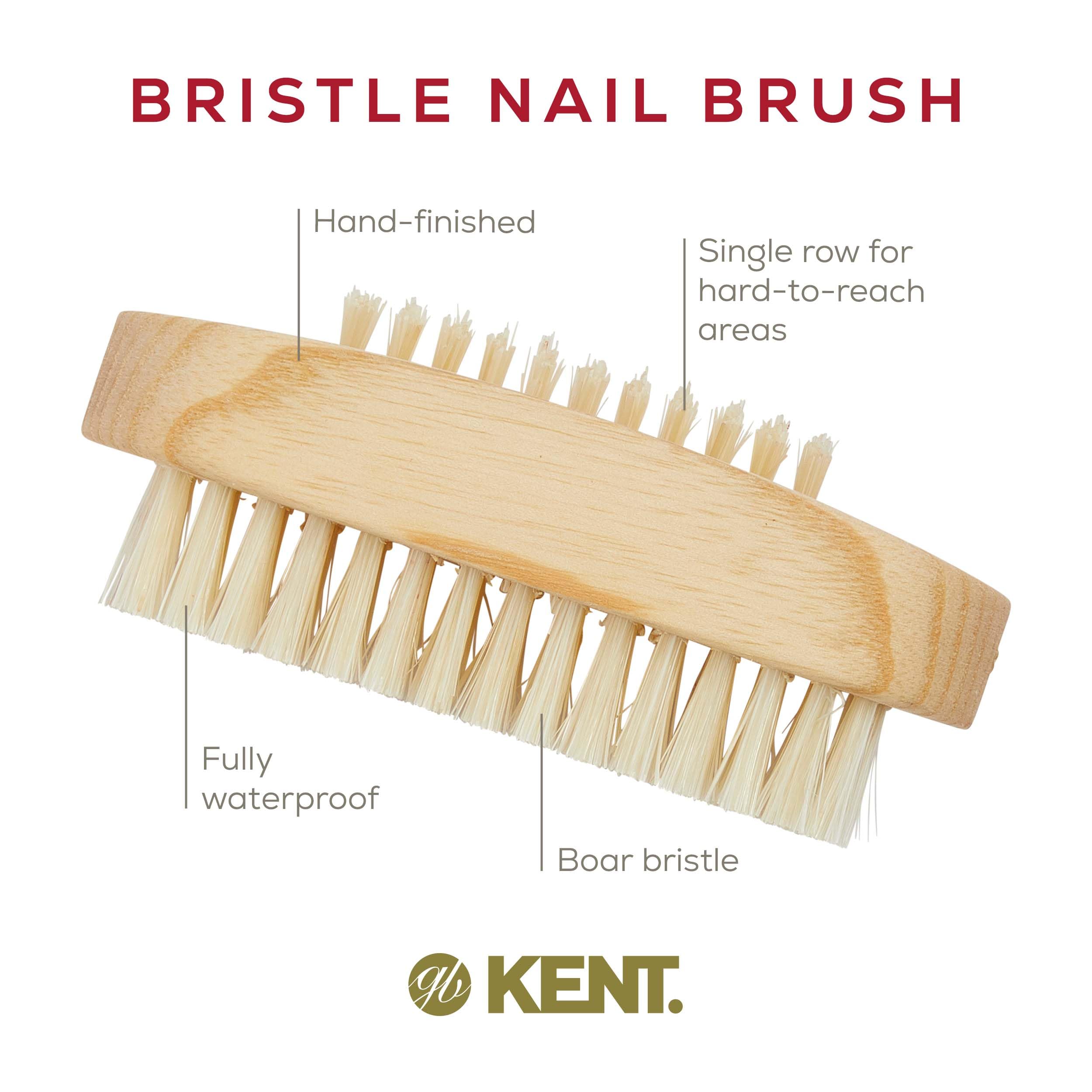 Kent Pure Beechwood and Pure Bristle Nail Brush, 98mm