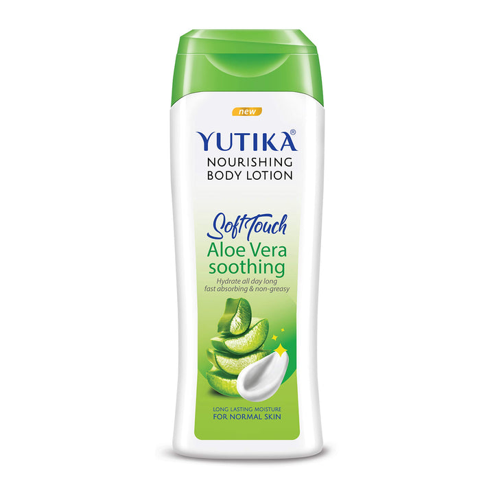 Yutika SoftTouch Nourishing Body Lotion For Women And Men, All Day Long Lasting, Non Greasy, Fast Absorbing Lotion for Dry & Normal Skin (Aloe Vera, 10.14 Fl Oz)