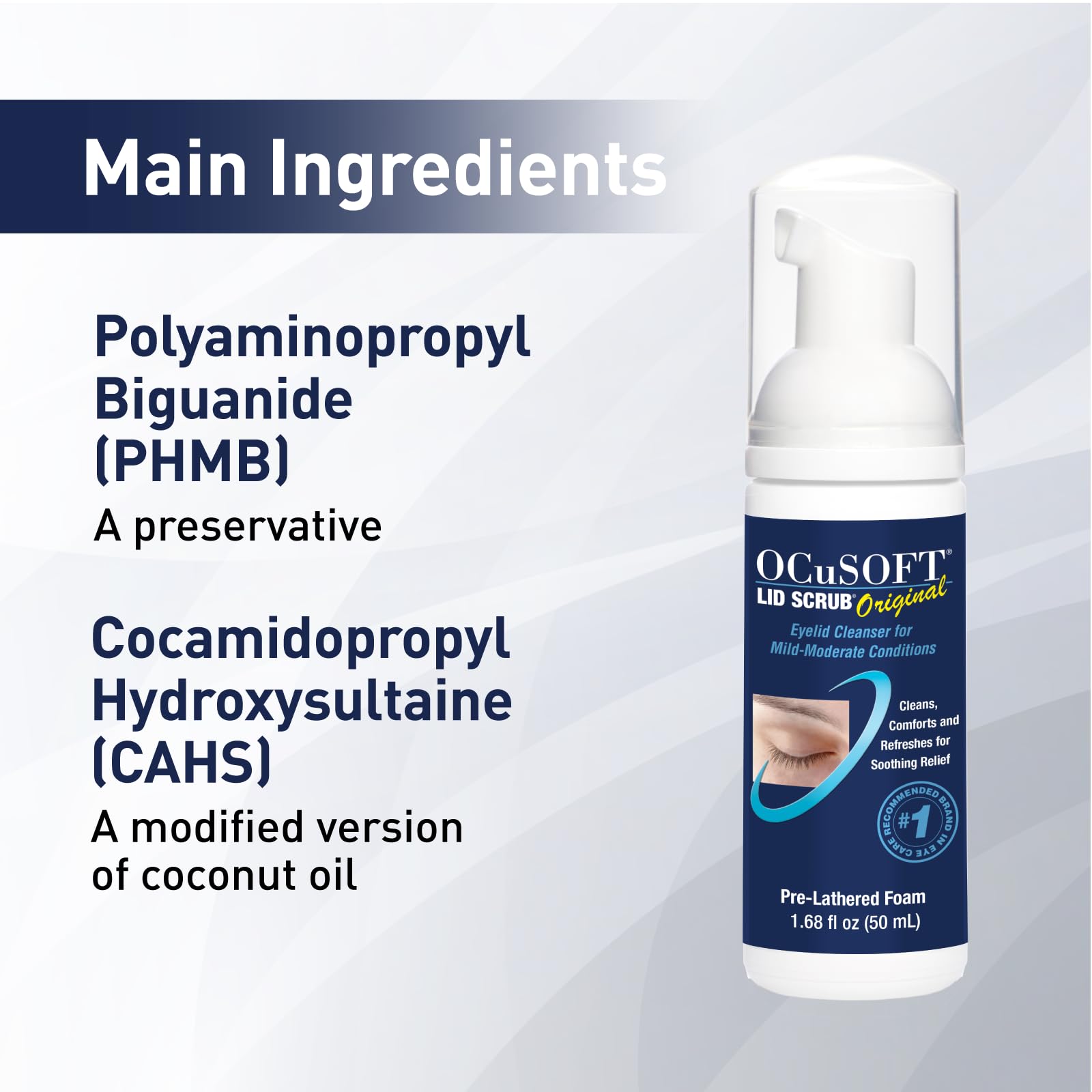 Ocusoft Eyelid Scrub Foaming Eyelid Cleanser - 50 Ml