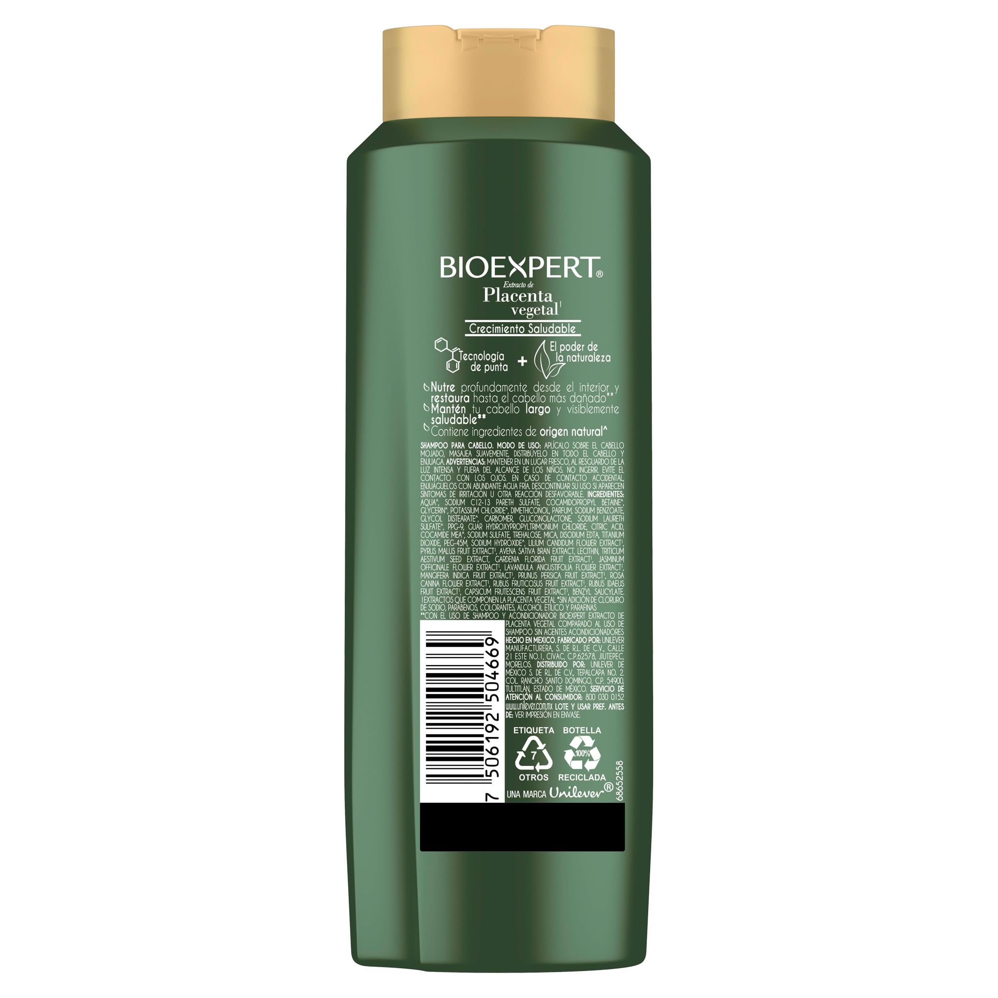 Bioexpert Shampoo - Extracto de Placenta Vegetal 650ml