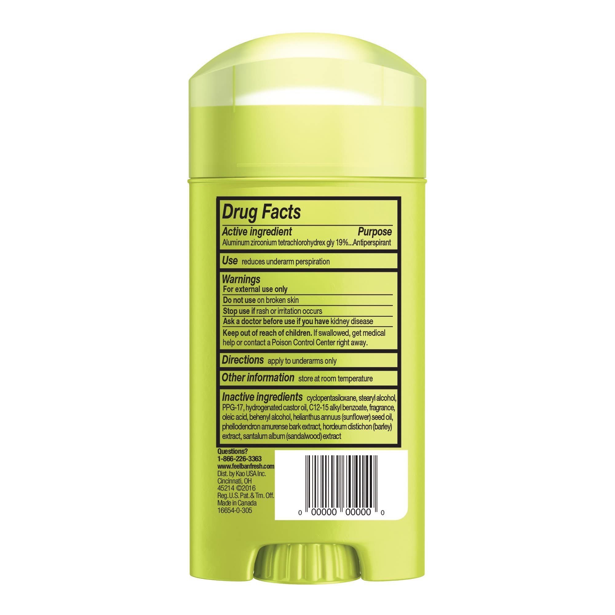 Ban Deodorant Invisible Solid Powder Fresh 2.6oz (3 Pack)