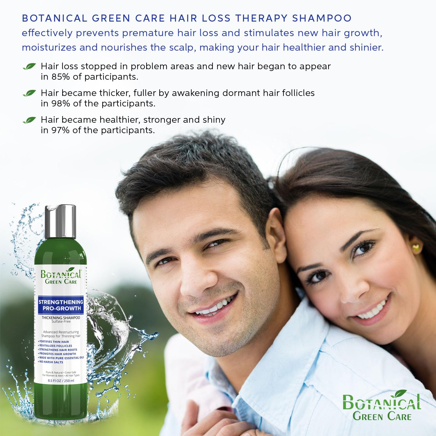 Anti-Hair Loss Natural Therapy Premium OrganicSulfate-Free Caffeine Shampoo. Hair Growth Scalp Stimulating Botanical Formula.