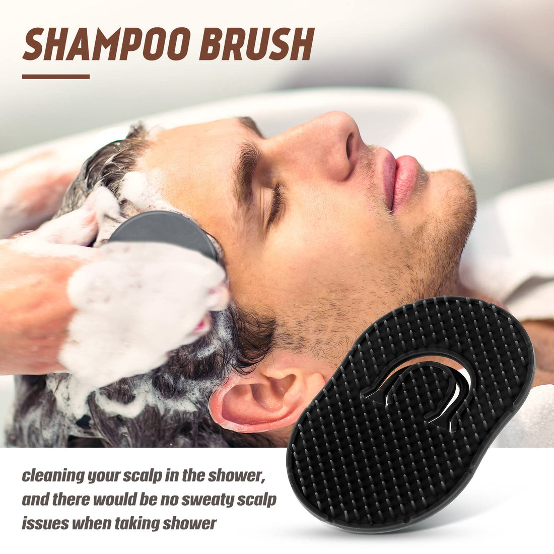 Boao 12 Packs Men's Hand Combs with Portable Soft Scalp Massage Brush for Hair, Travel, and Pets (Black)