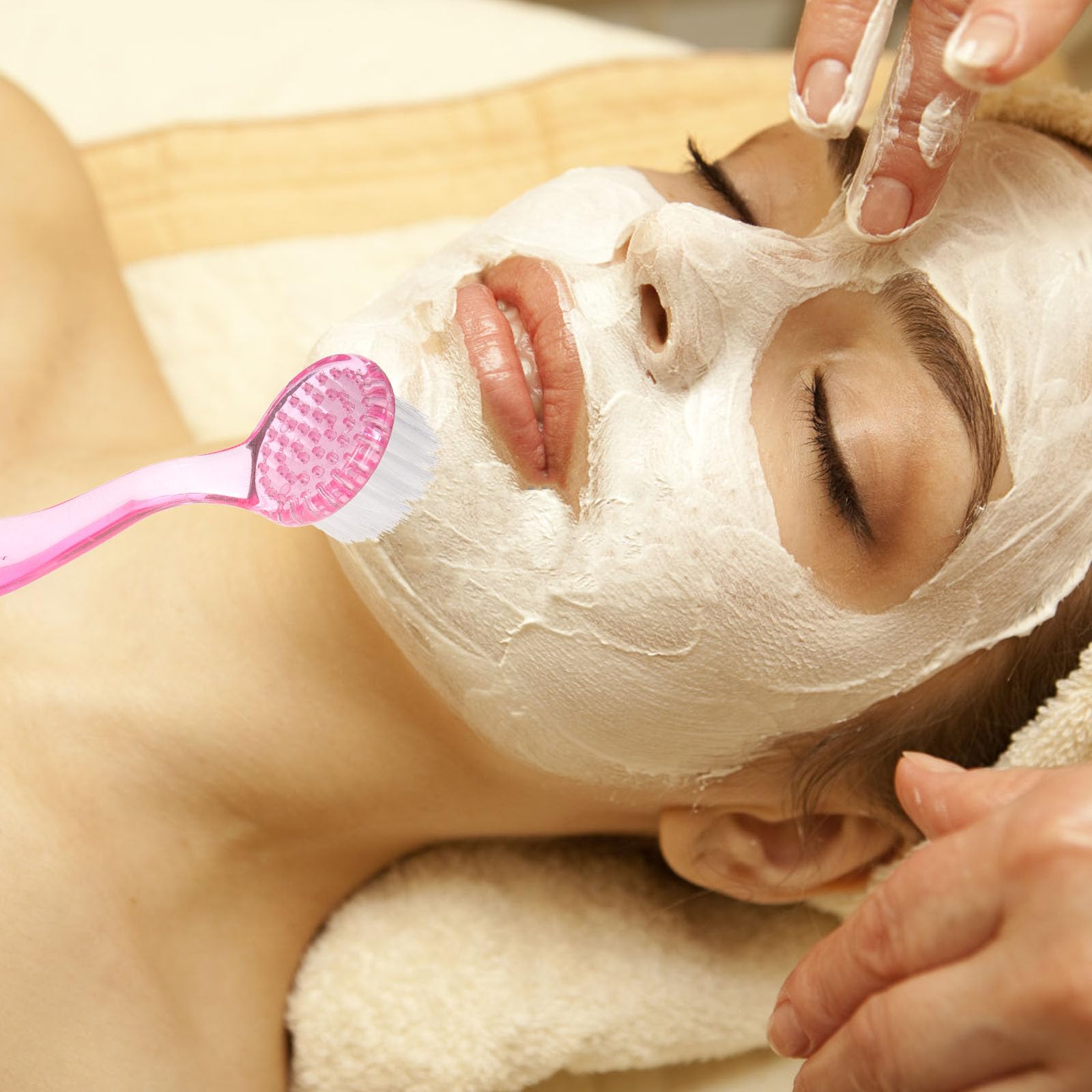 Artibetter 4PCS Face Cleaning Brush with Cap Pore Scrub Facial Exfoliator Cleaner