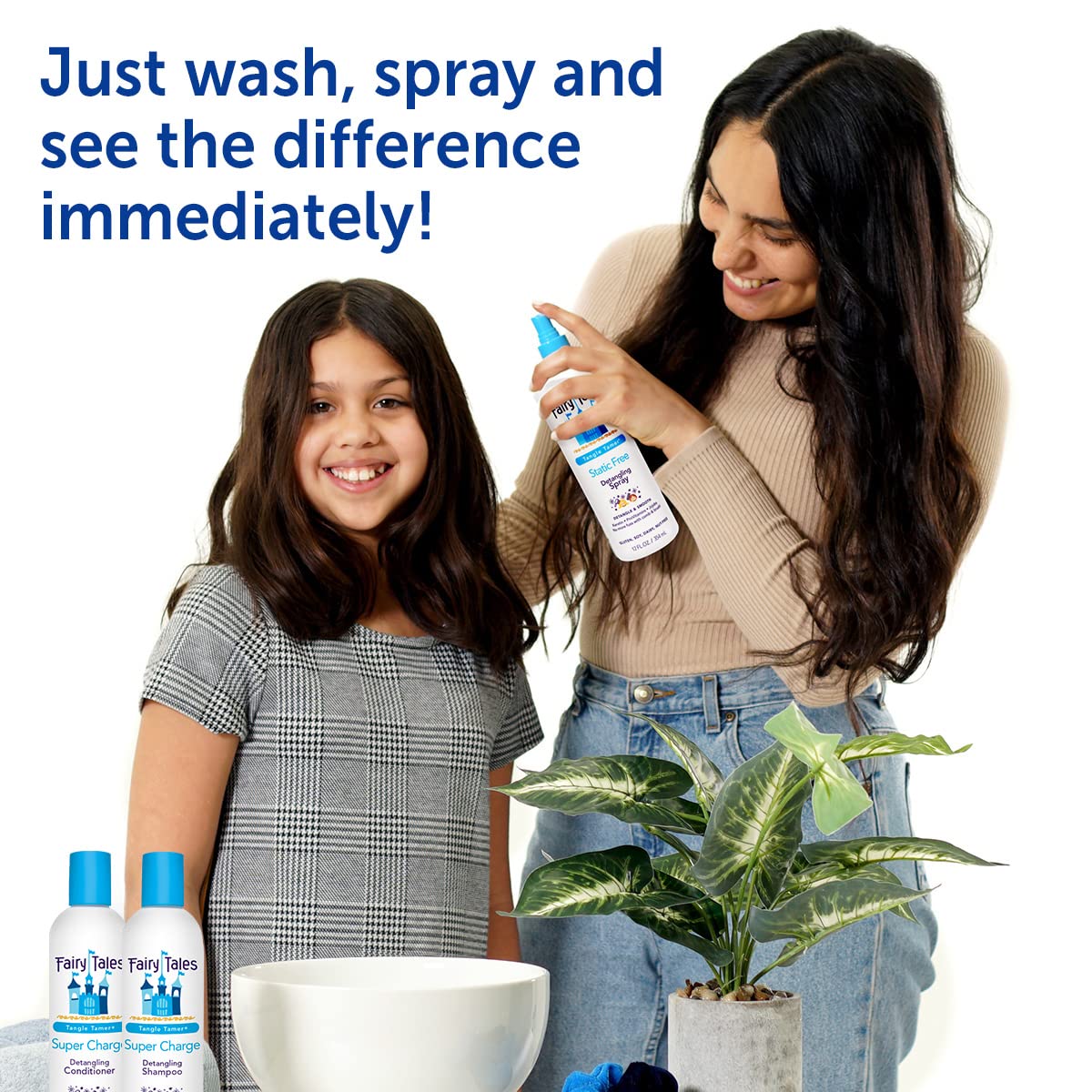 Fairy Tales Tangle Tamer Detangling Spray for Kids - Ultra Moisturizing and Anti Frizz Protection - Paraben Free, Sulfate Free - 12 Oz