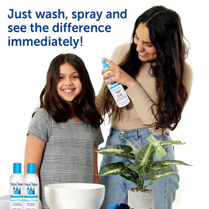 Fairy Tales Tangle Tamer Detangling Spray for Kids - Ultra Moisturizing and Anti Frizz Protection - Paraben Free, Sulfate Free - 12 Oz