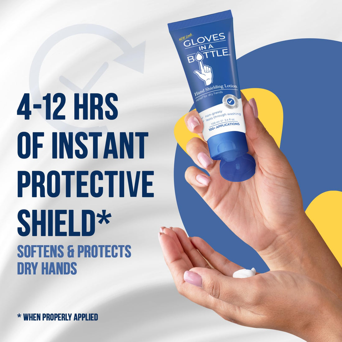 Gloves In A Bottle Shielding Lotion 3.4oz/100ml Tube, Second Skin for Hands and Body