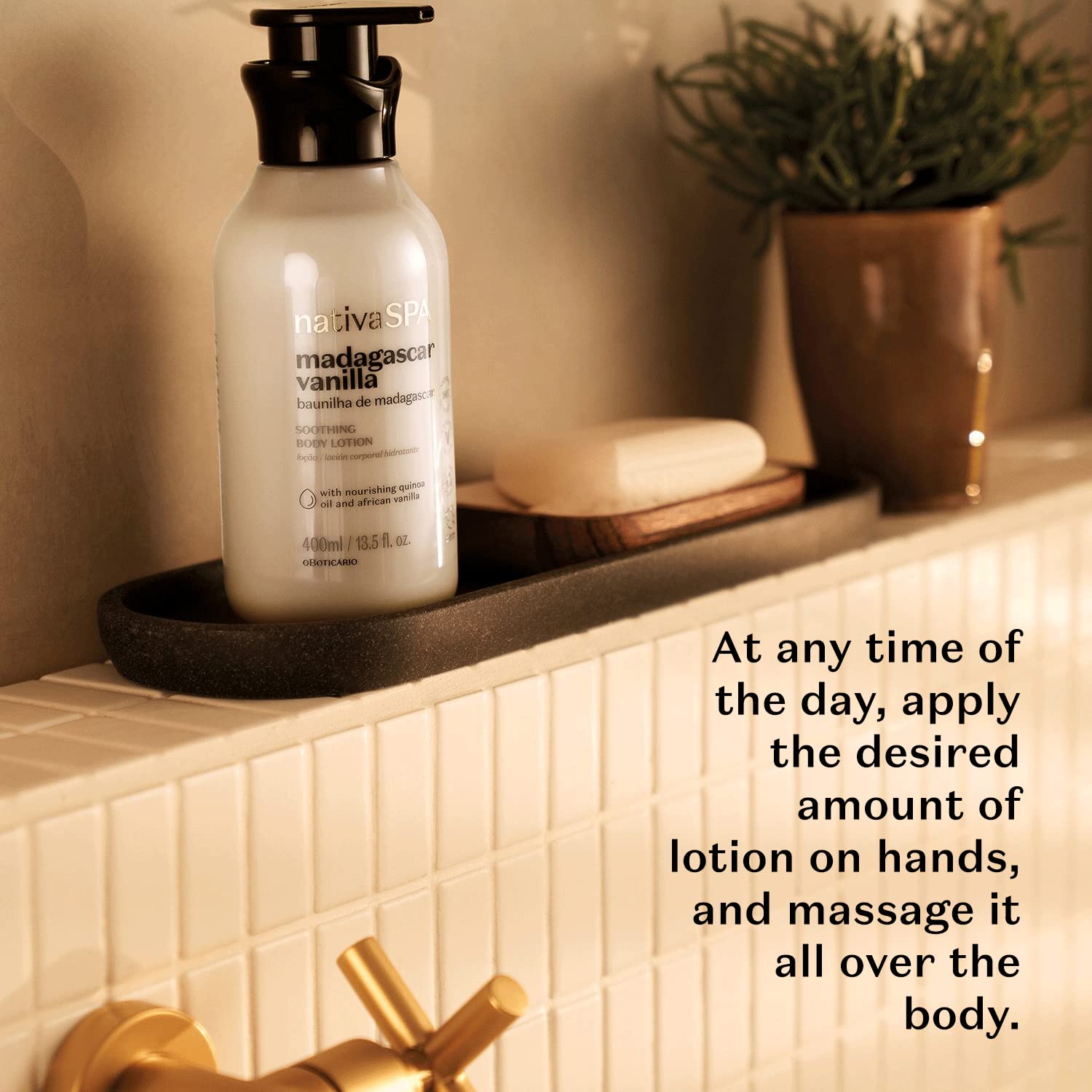 Linha Nativa Spa (Baunilha de Madasgacar) Boticario - Locao Hidratante Corporal 400 Ml - (Boticario Nativa Spa (Madagascar Vanilla) Collection - Body Moisturizing Lotion 13.52 Fl Oz)