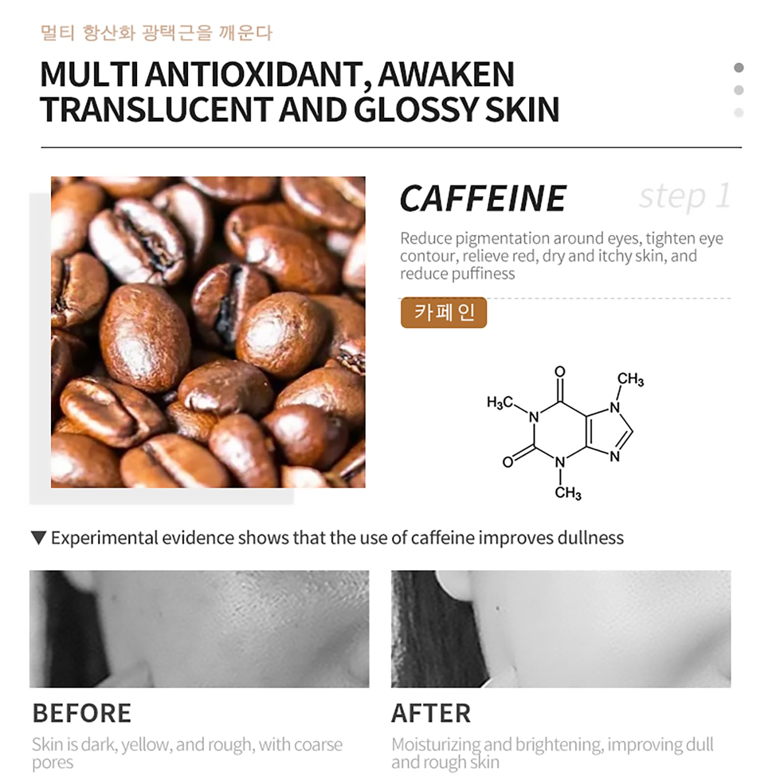 DEleventh Korea Caffeine Face Serum 37ml / Anti-Aging & Anti-Oxidation, Repair and Rejuvenate for Youthful Beauty