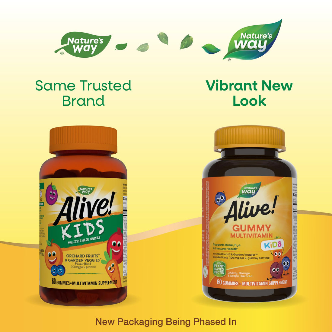 Nature's Way Alive! Premium Kids Multivitamin Gummy - Children's Multivitamin - Supports Bone, Eye & Immune Health* - With Vitamin B12, Biotin & Folic Acid - Gluten Free - 60 Gummies