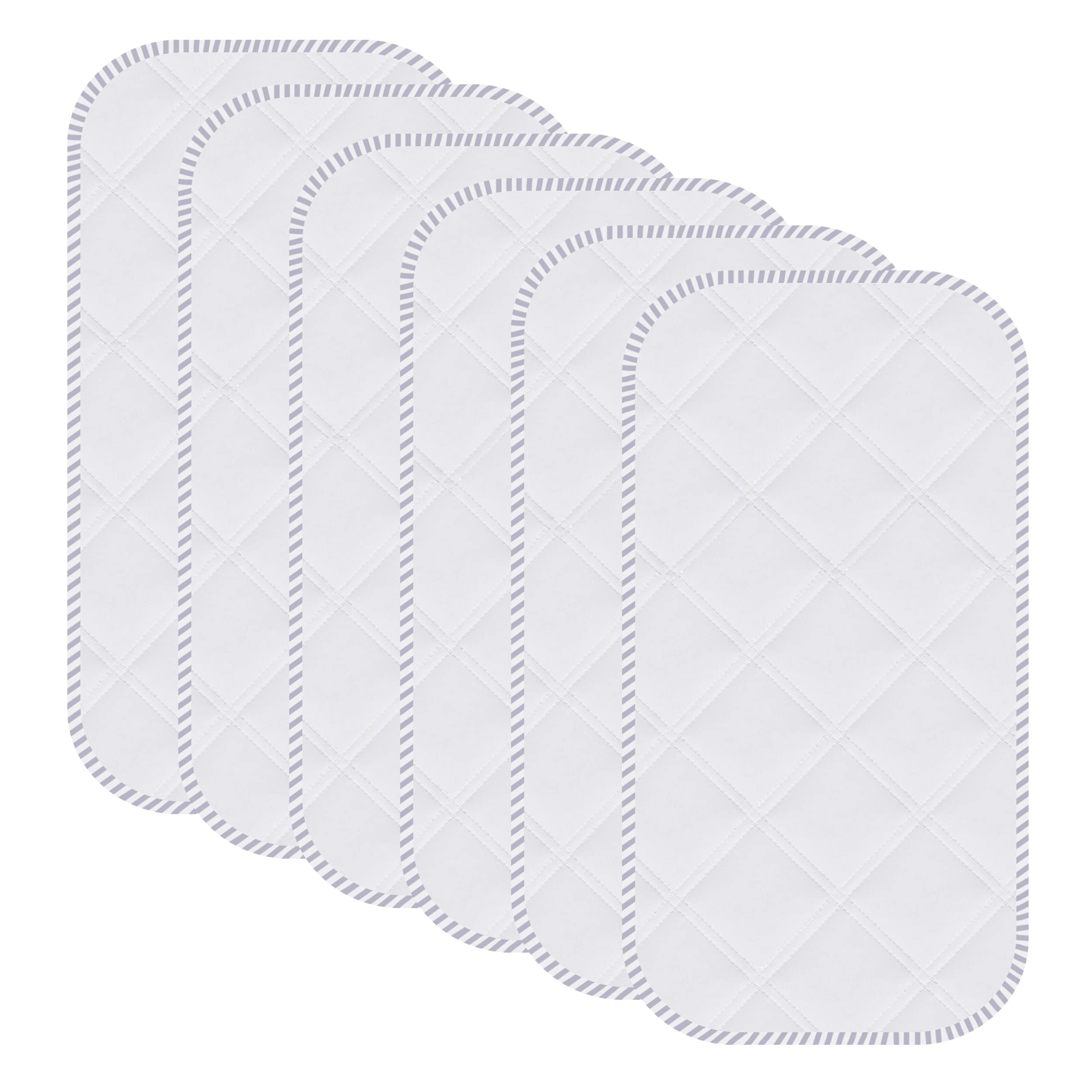 Sunny zzzZZ 6 Pack Baby Waterproof Changing Pad Liners - Quilted Thicker Ultra Soft Changing Table Cover Liners - Durable & Easy to Clean - White - 23 x 11