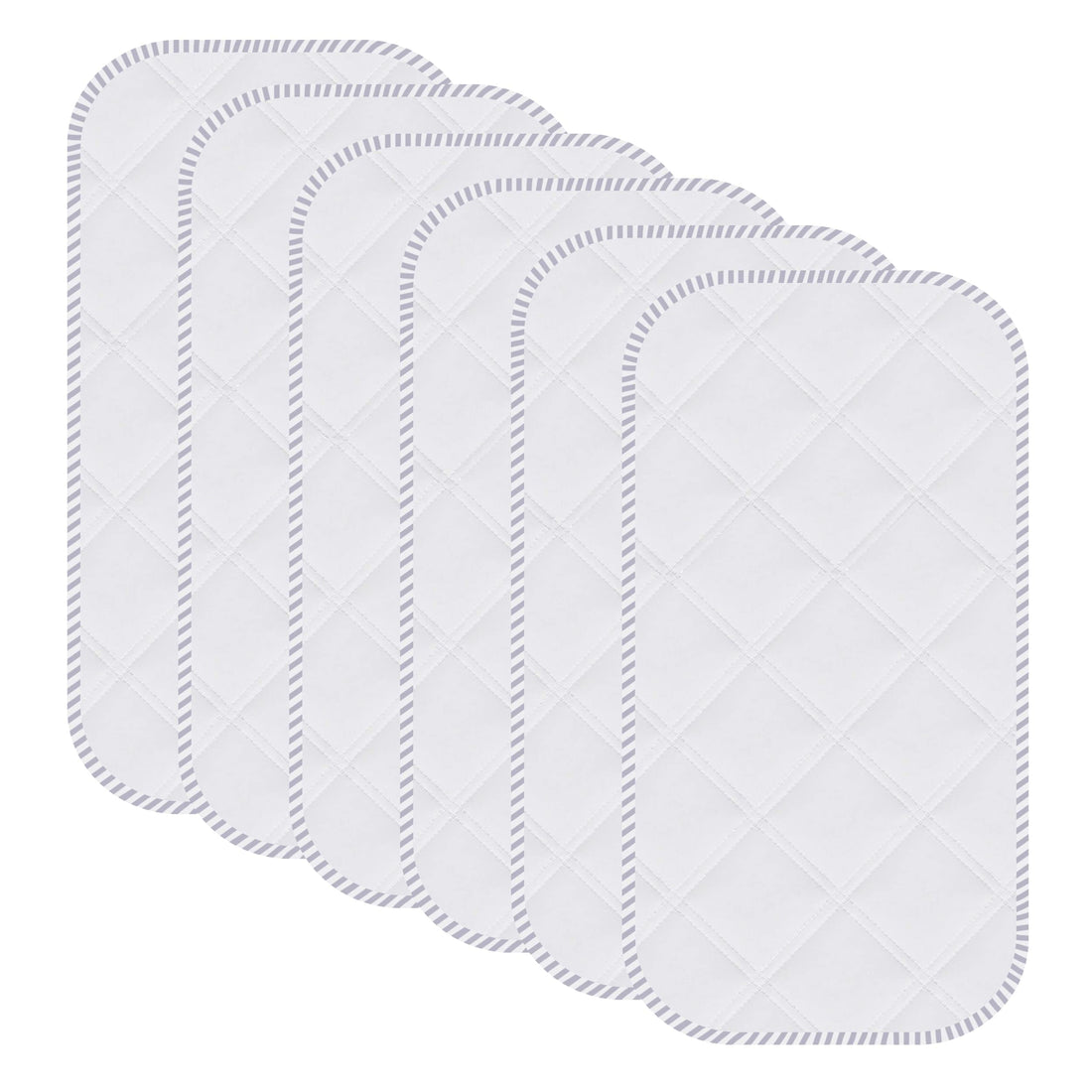 Sunny zzzZZ 6 Pack Baby Waterproof Changing Pad Liners - Quilted Thicker Ultra Soft Changing Table Cover Liners - Durable & Easy to Clean - White - 23 x 11