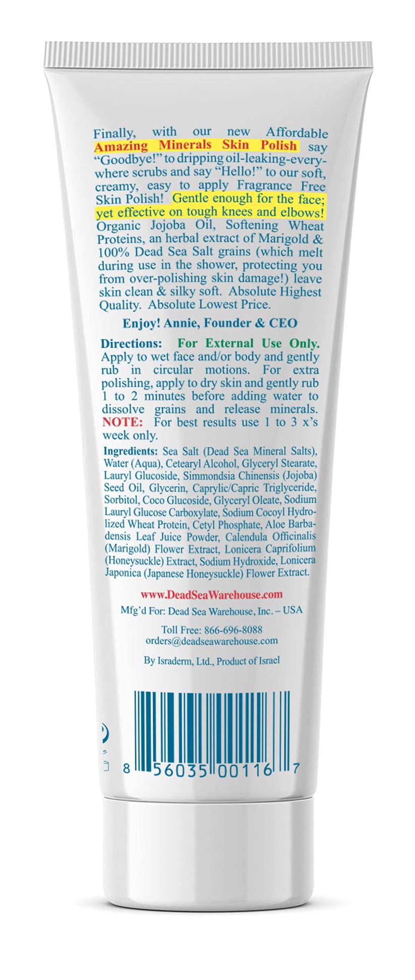 Dead Sea Warehouse Amazing Minerals Skin Polish