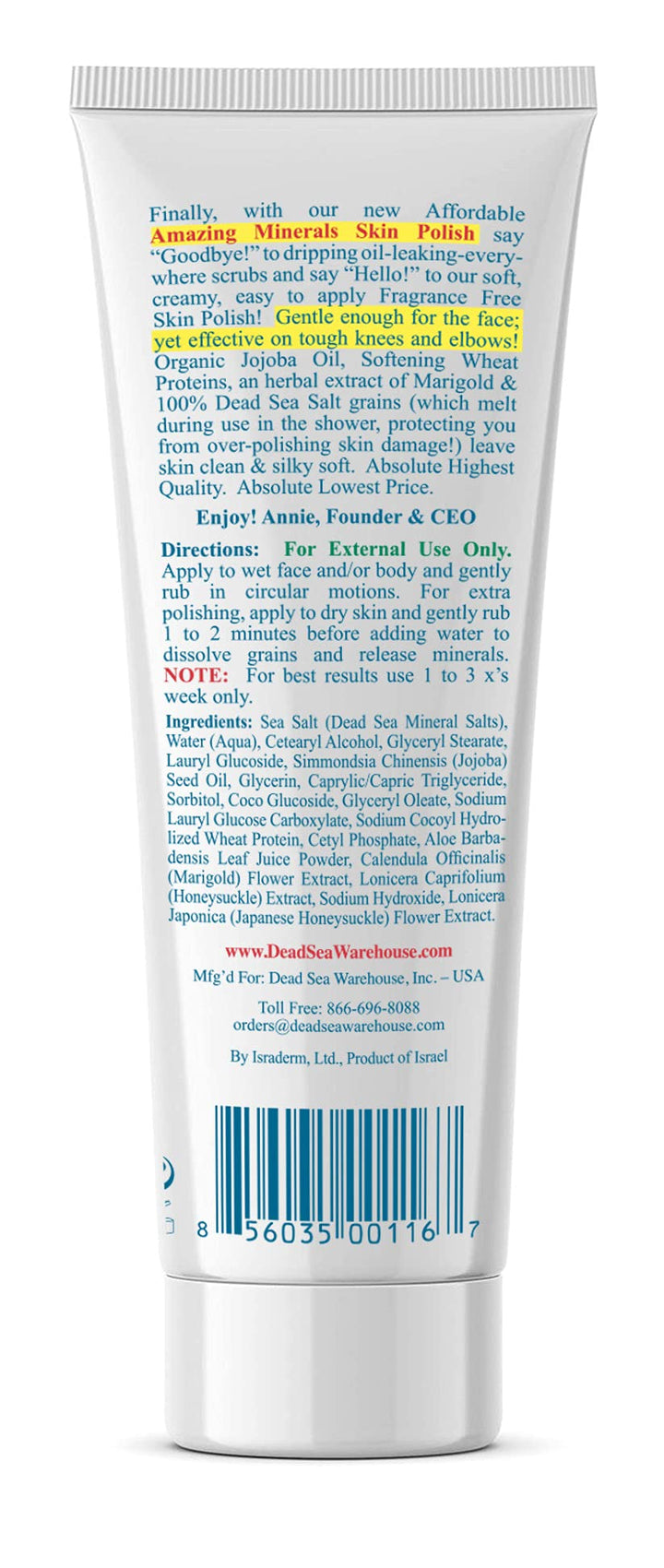 Dead Sea Warehouse Amazing Minerals Skin Polish