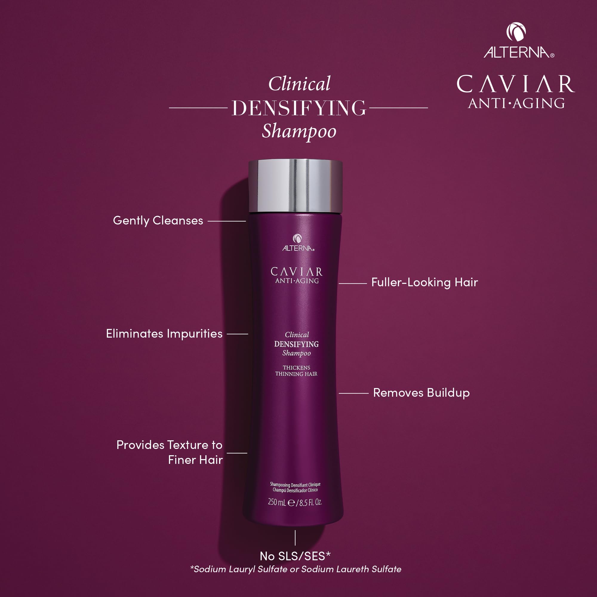 Alterna Caviar Anti-Aging Clinical Densifying Shampoo, 8.5 Fl Oz (Pack of 2)