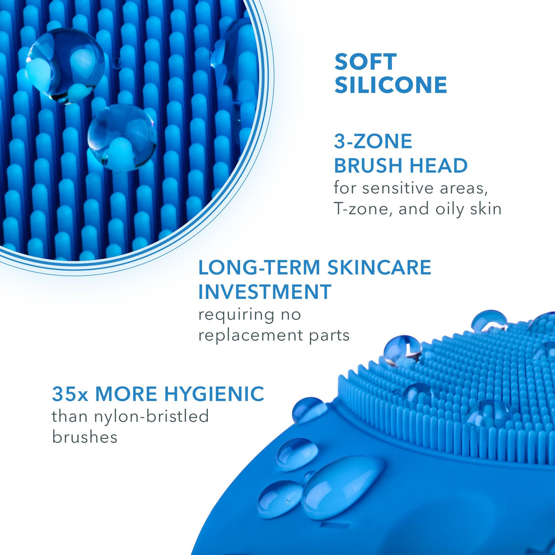 FOREO LUNA mini 2 Silicone Facial Cleansing Brush for Spa Skincare at Home, Aquamarine