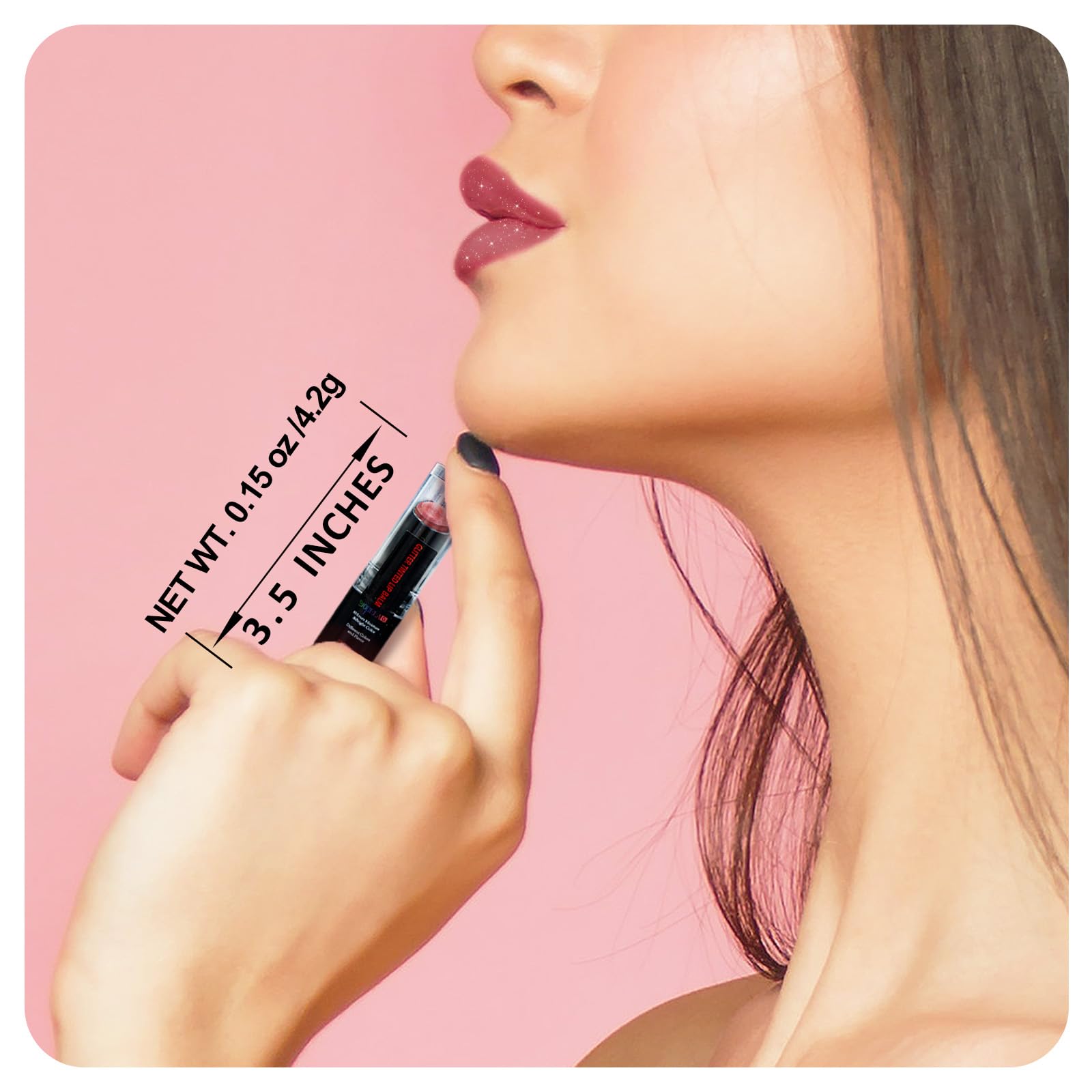 Yopela 10 Pack Tinted Lip Balm With Glitter Powder Tinted Chapstick - Moisturizing, Soothing, and Repairing Dry and Chapped Lips Valentine's Gift