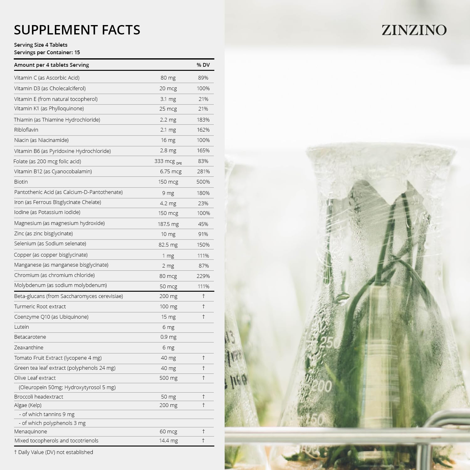 Zinzino - Xtend, Immune Supplement with 23 Essential Vitamins and Minerals, Complements BalanceOil+ - 60 Tablets