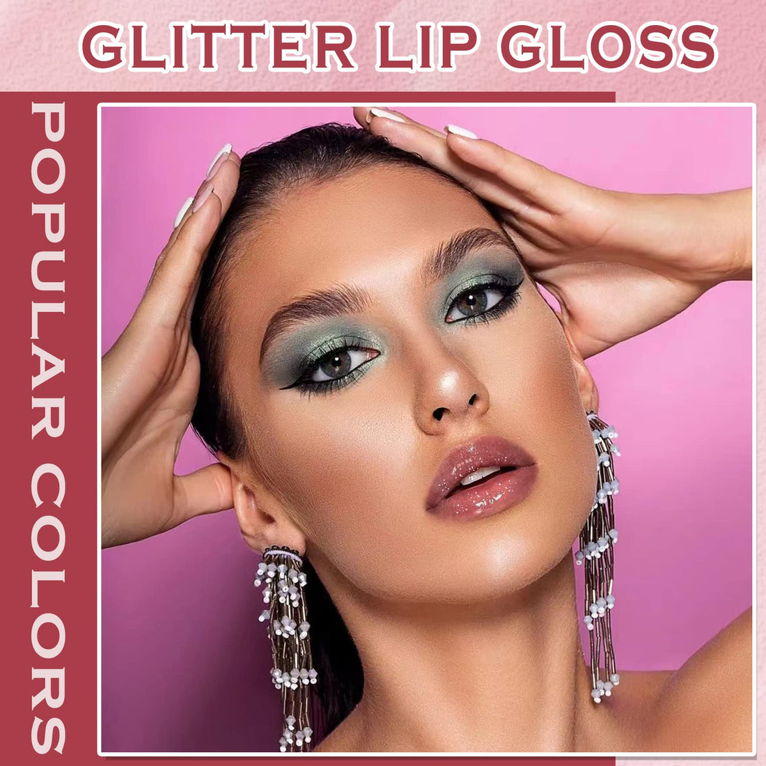 NVLEPTAP 3PCS Liquid Glitter Lipstick Glitter Lip Gloss Set,Diamond Shimmer Matte Lipstick Set Long Lasting High Pigment Glitter Lip Stick Kit Lip Gloss Set Halloween Makeup Gift - Set A
