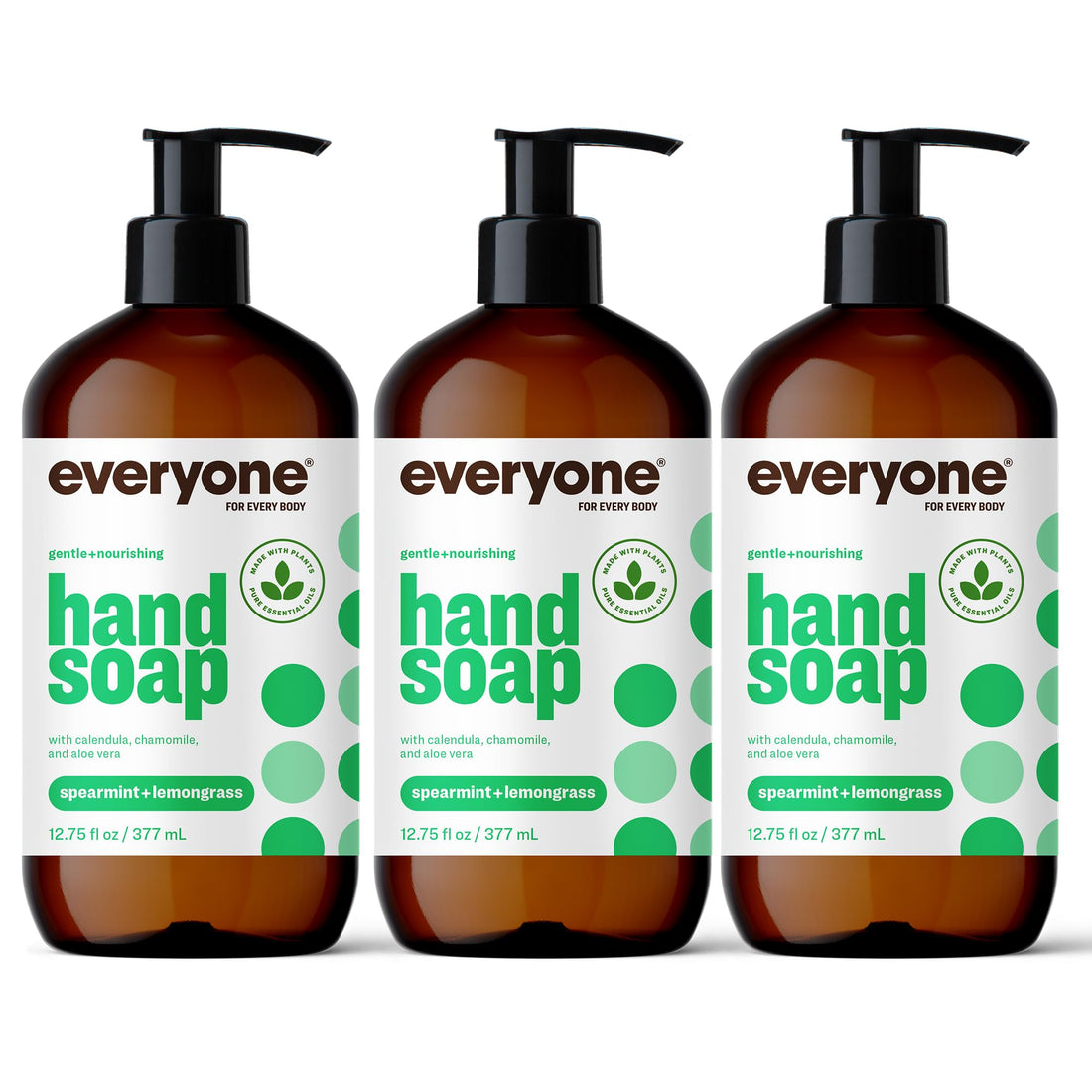 Everyone Hand Soap, Spearmint and Lemongrass, 12.75 Ounce, 3 Count