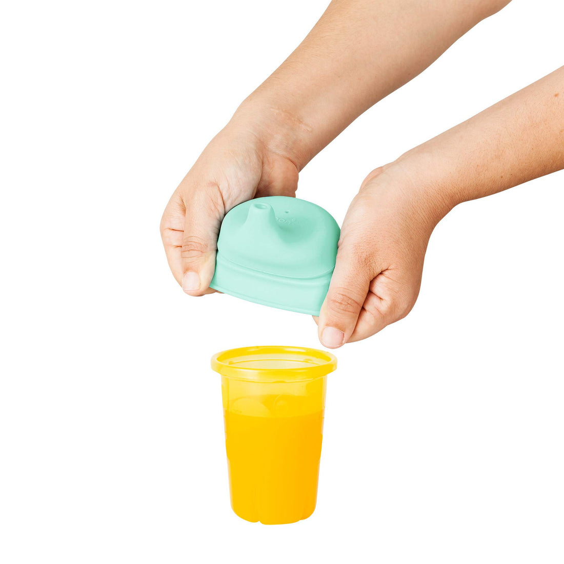 Boon Snug Silicone Sippy Cup Lids - Convert Any Kids Cups or Toddler Cups into Soft Spout Sippy Cups - Toddler Feeding Supplies and Travel Essentials - Green - 3 Count