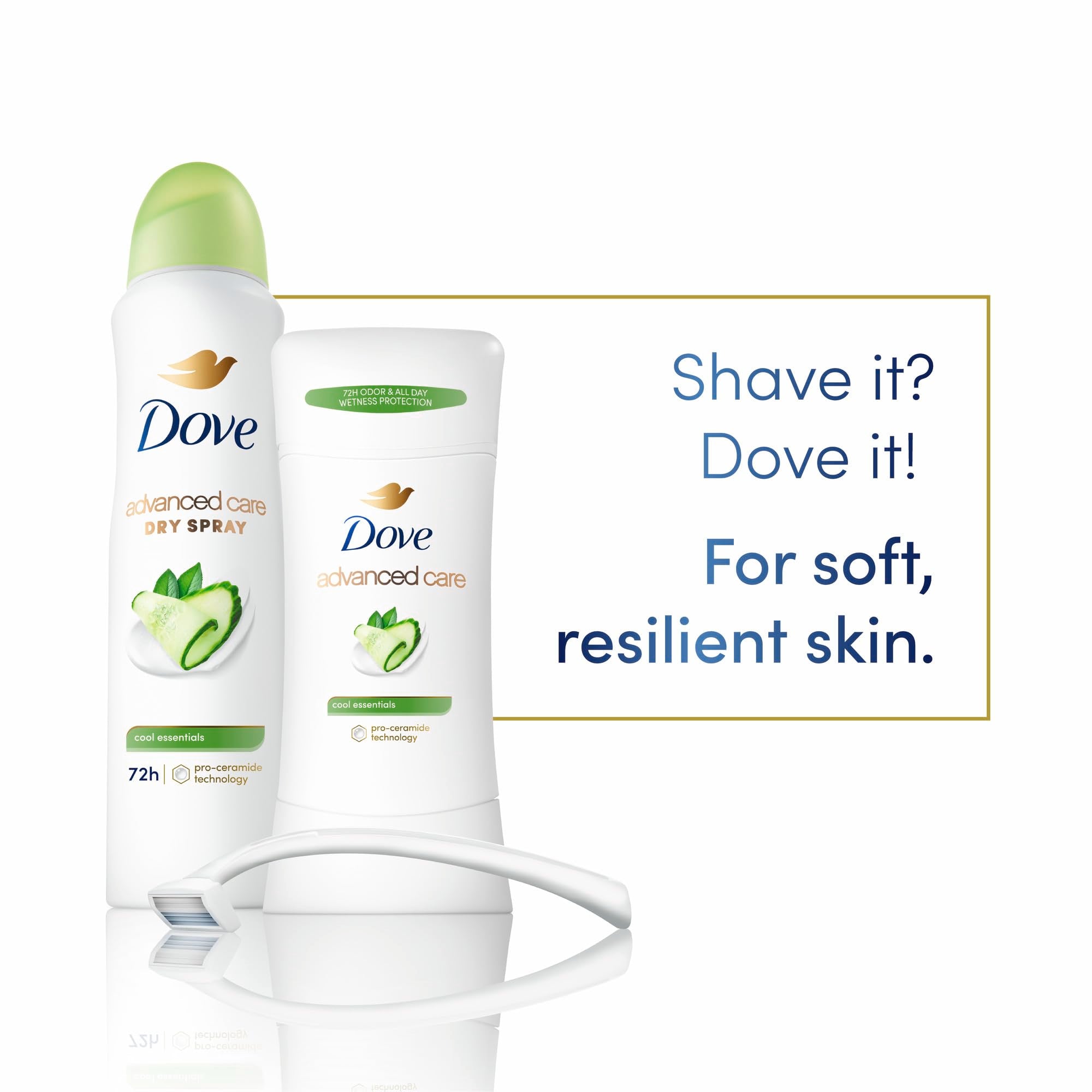 2.6 oz, 4 Count , Cool Essentials : Dove Advanced Care Antiperspirant, Cool Essentials 2.6 oz, 4 Count