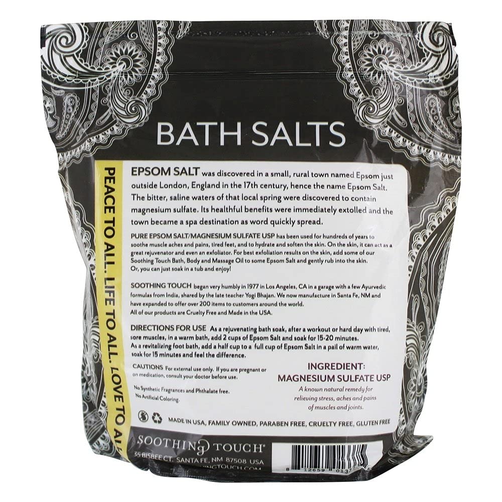 Soothing Touch Epsom Salts Pouch, Unscented, 32 Ounce