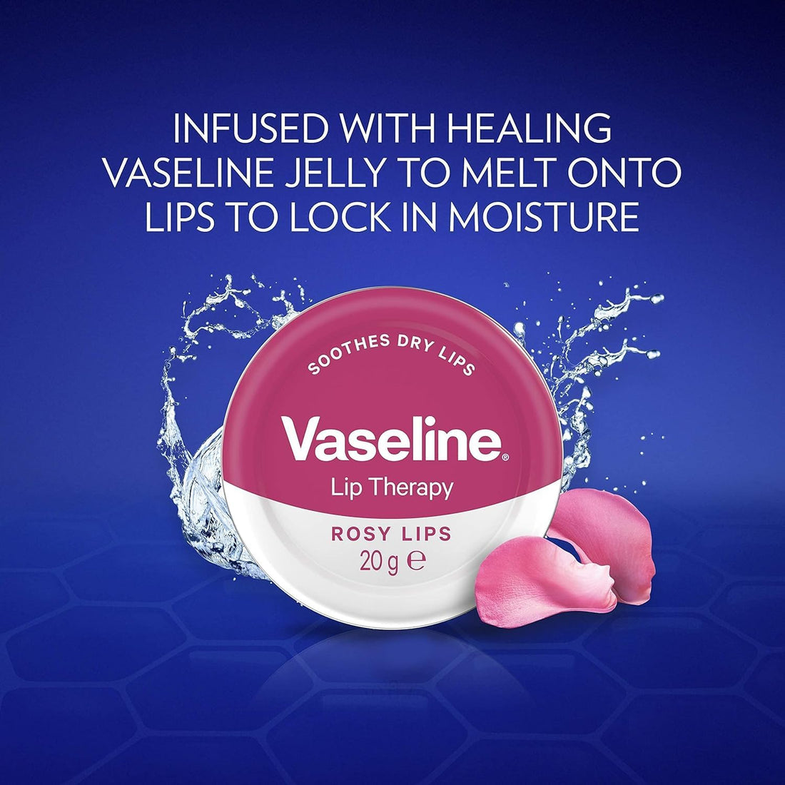 Vaseline Lip Therapy Rosy Lips with Rose and Almond Oil 20g, 1 Unit