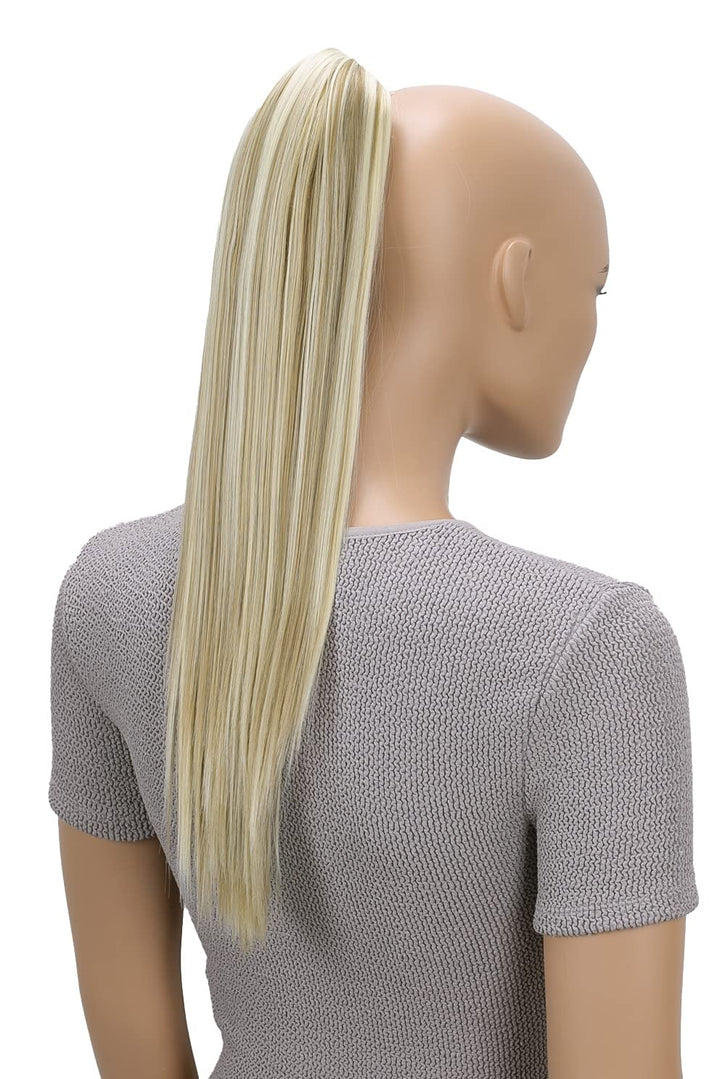 Prettyshop Hairpiece-Ponytail 20 (50Cm) Lightblond Mix # 24H613 H153: Prettyshop Hairpiece Ponytail Clip On Extension Long Hair Smooth Heat-Resisting 20(50Cm) Lightblond Mix # 24H613 H153