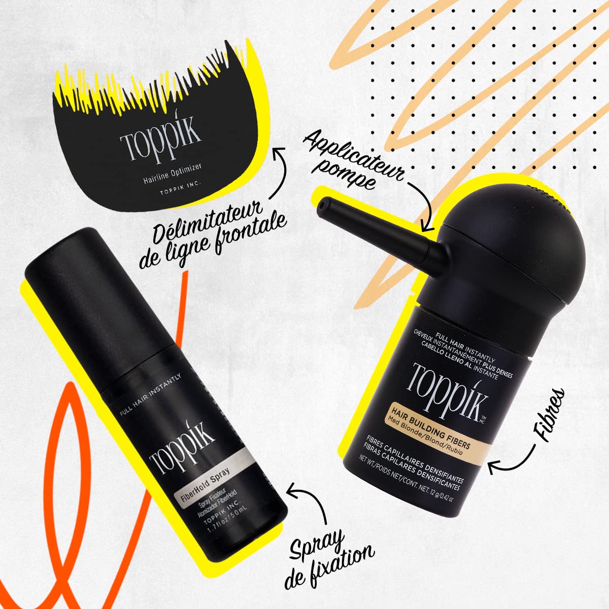 Toppik Hair Building Fibers, Medium Brown, 27.5g | Fill In Fine or Thinning Hair | Instantly Thicker, Fuller Looking Hair | 9 Shades for Men & Women