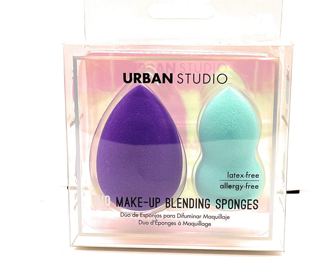 Cala Duo make-up mint & purple blending sponges