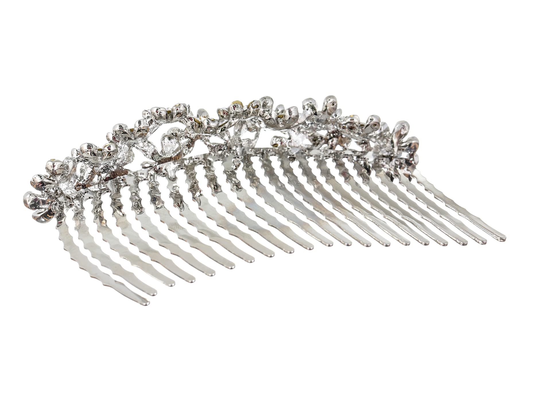 Bridal Flower Rhinestones Crystal Prom Wedding Tiara Hair Comb T812