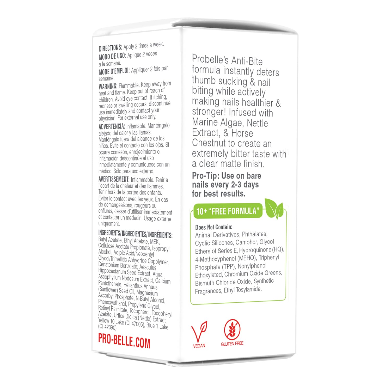 Probelle Anti-Bite âÂ‚¬Â€Œ Nail Biting Treatment For Kids & Adults âÂ‚¬Â€Œ No Bite Nail Polish, Thumb Guard & Thumb Sucking Stop âÂ‚¬Â€Œ 5 Fl Oz (15 Ml)