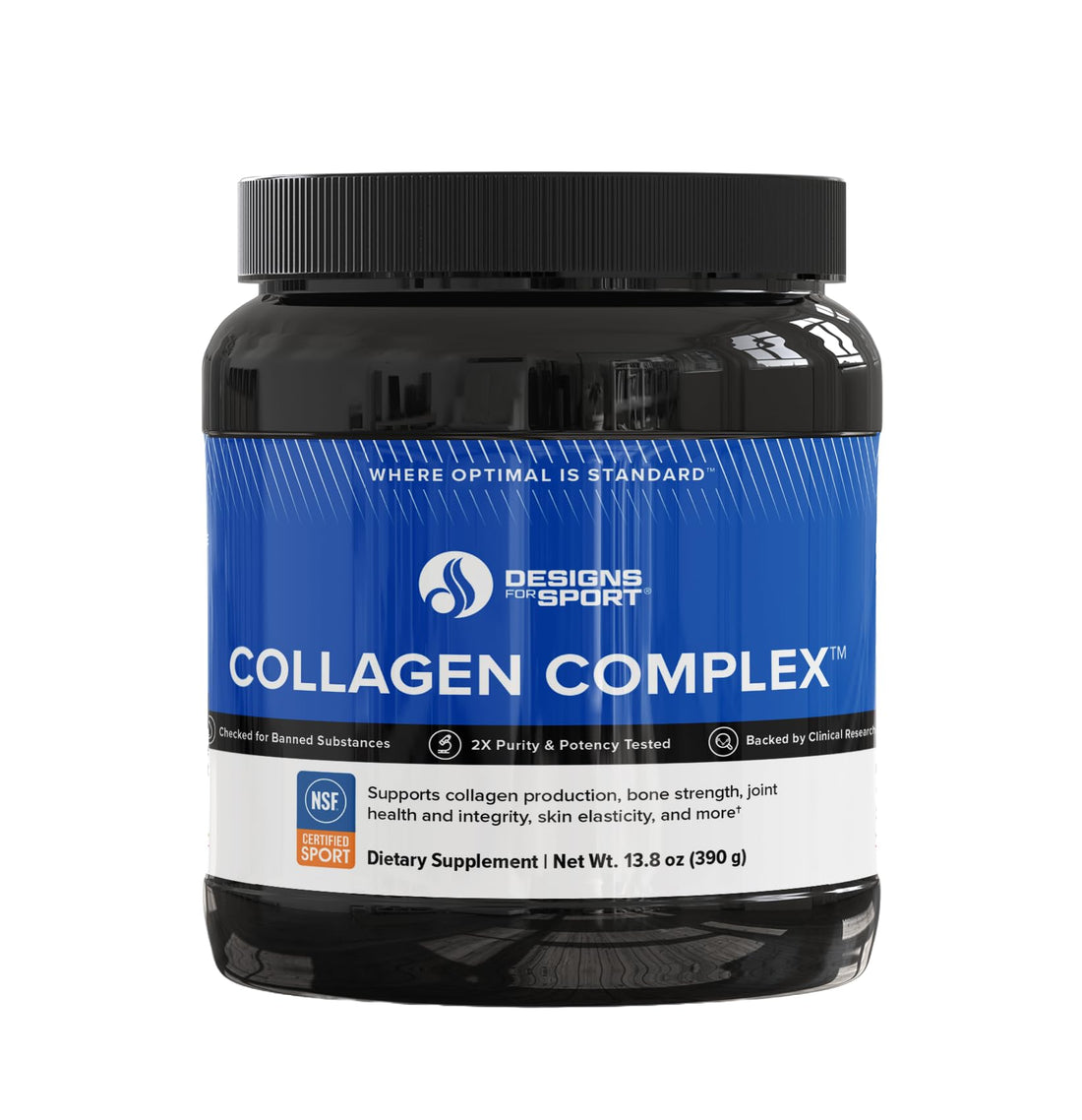 Designs for Sport Collagen Complex - NSF Certified for Sport Collagen Peptides Powder - Collagen for Joints, Bone Strength, Skin Elasticity (13.8 oz)