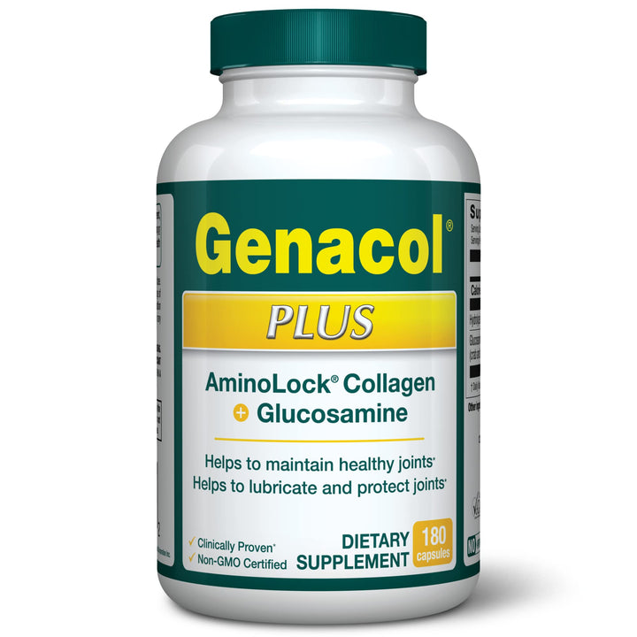 Genacol Glucosamine and Collagen Joint Supplement Glucosamina Colageno | Lubricates, Protects and Maintains Heathy Joints | Relieves Joint Discomfort Plus 180 Capsules
