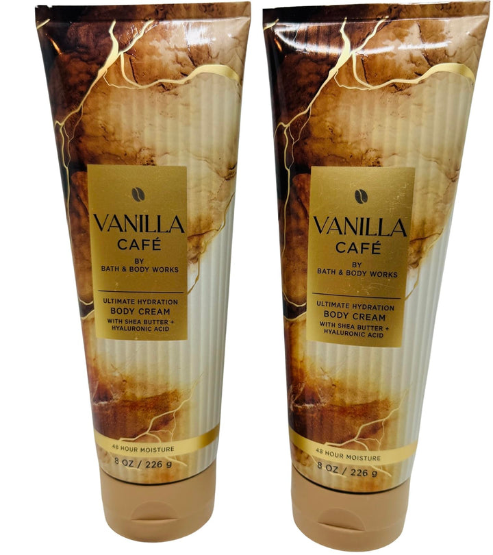 Bath & Body Works Vanilla Café Ultimate Hydration Body Cream 8 Ounces Pack of 2