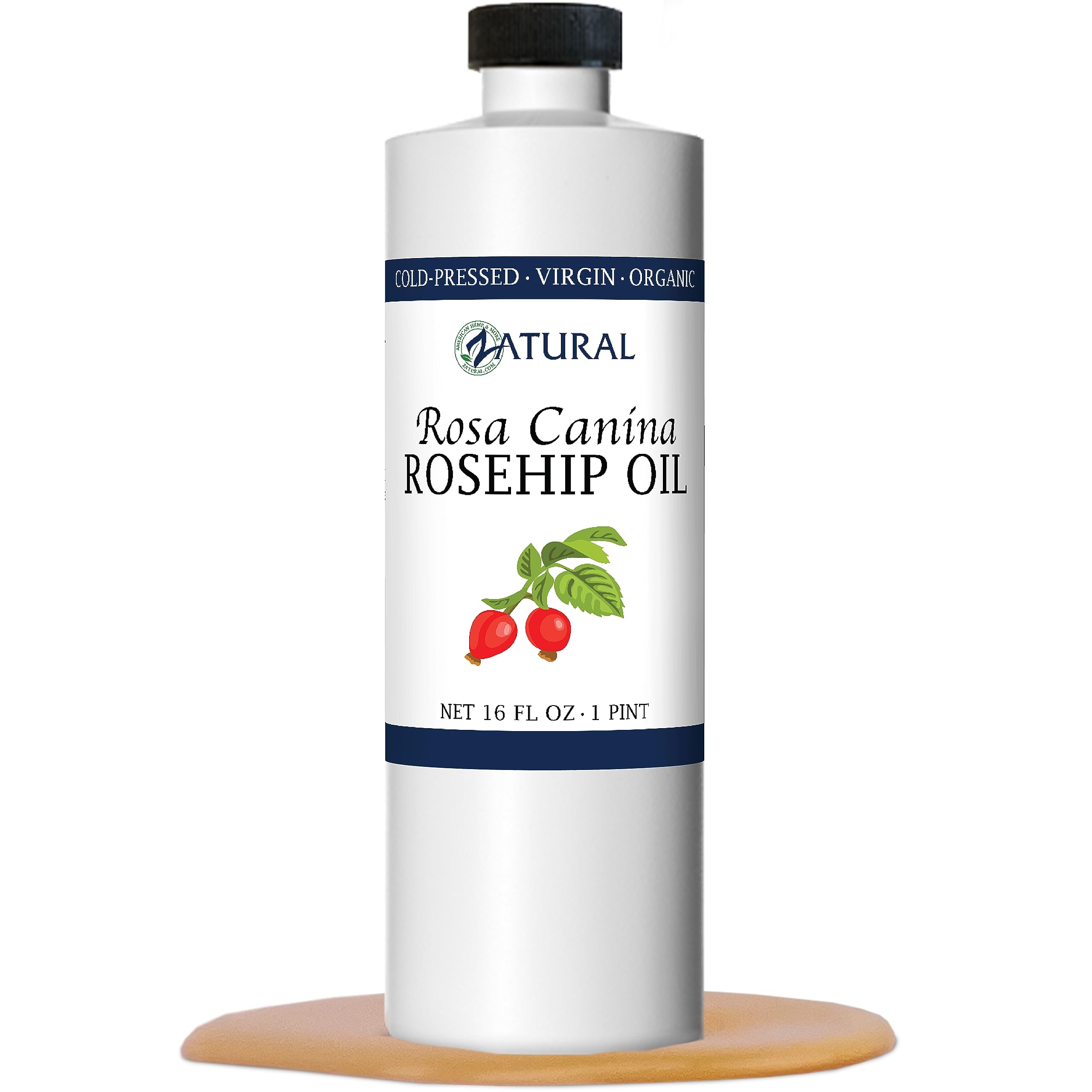 ROSA CANINA - Organic Rosehip Oil for Face, Nails, Hair and Skin - Cold Pressed Rose Hip Oil (16 oz)