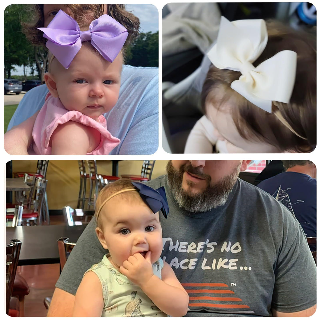 CÉLLOT 30 Colors Baby Bow Headbands 5 Hair Bows Super Soft Nylon Headbands for Baby Girls Infants preemie and Newborn Kids Hair Accessories