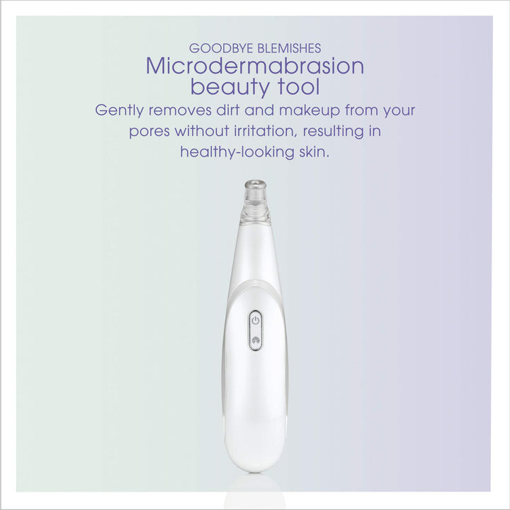 Conair True Glow Microdermabrasion Rechargeable Beauty Tool, Includes 4 Attachments for Exfoliation + Pore Extraction, White