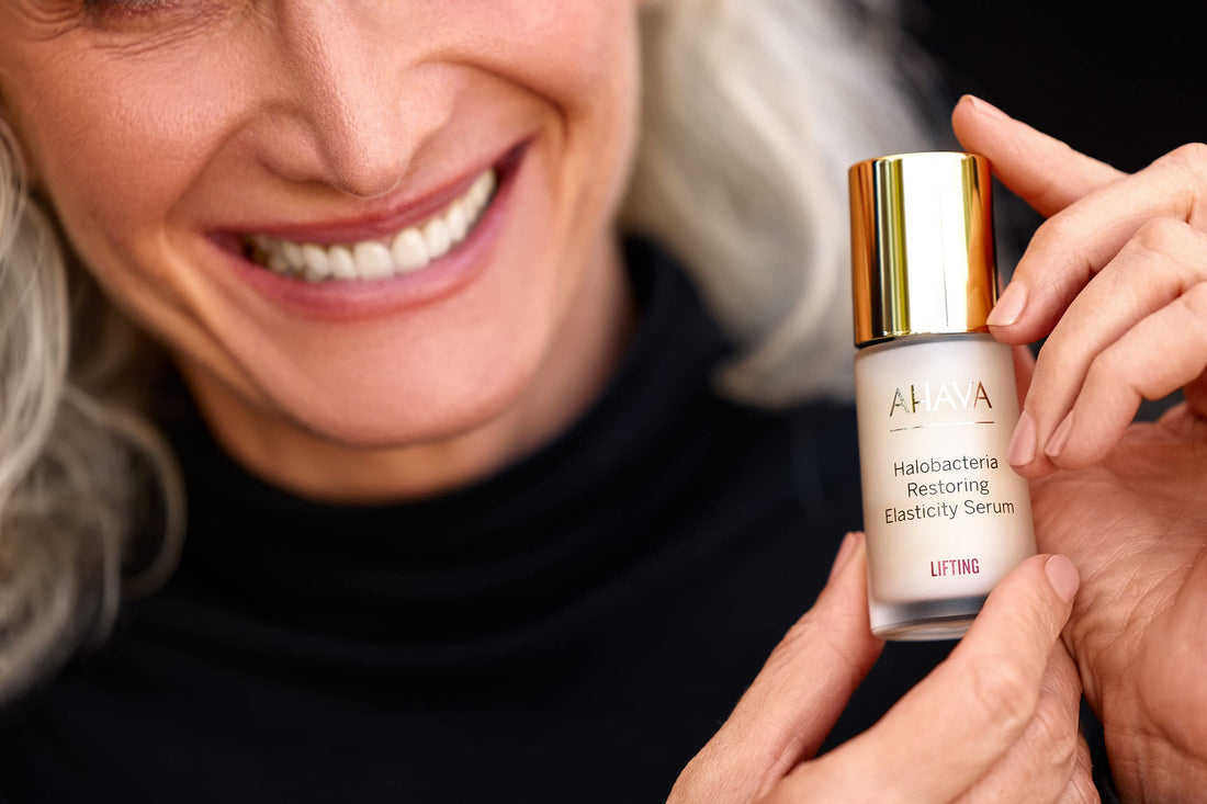 AHAVA Halobacteria Restoring Elasticity Serum - Anti-Aging, Lifts, Firms & Smoothes stressed, mature skin, restores elasticity, increase radiance, with Osmoter, 3D Complex & Hamamelis, 1 Fl.Oz