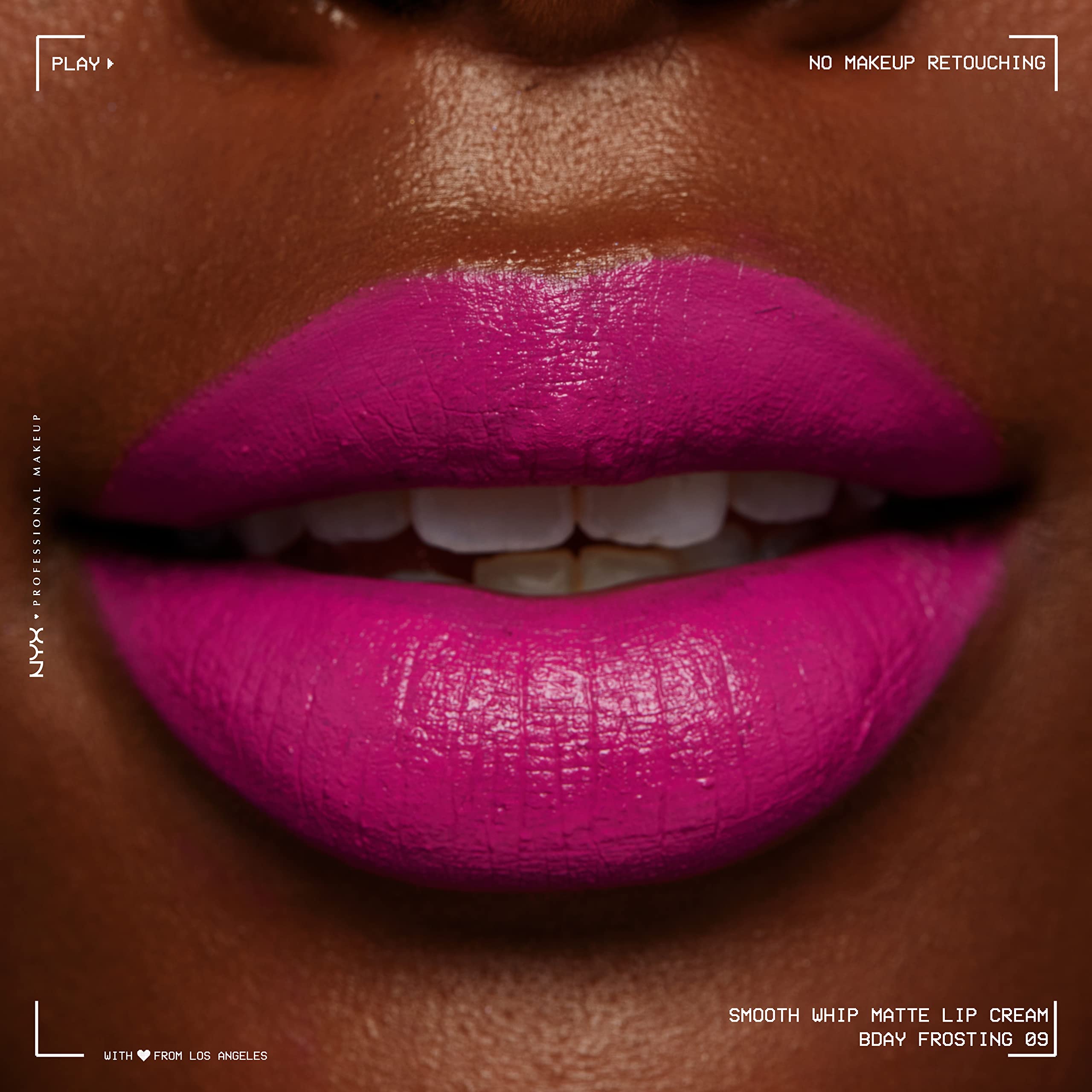 NYX PROFESSIONAL MAKEUP Smooth Whip Matte Lip Cream, Long Lasting, Moisturizing, Vegan Liquid Lipstick - Bday Frosting (Violet Red)